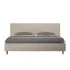 Double Bed 180x200 cm with Microfiber Headboard Made in Italy - Pallone Viadurini