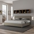 Double Bed 180x200 cm with Faux Leather Headboard Made in Italy - Pallone