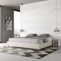 180x200 cm Double Bed Upholstered in Faux Leather Made in Italy - Athlete