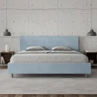 Double Bed 190x200 cm with Microfiber Headboard Made in Italy - Pallone Viadurini