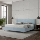 Double Bed 190x200 cm with Microfiber Headboard Made in Italy - Pallone Viadurini