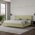Double Bed 200x200 cm with Microfiber Headboard Made in Italy - Pallone