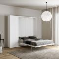 Vertical Foldaway Double Bed with Column - Magicompare