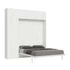 Vertical Foldaway Double Bed with Wall Unit and Column - Magicompare Viadurini
