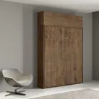 Vertical Foldaway Double Bed with Wall Unit - Magicompare Viadurini