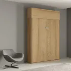 Vertical Foldaway Double Bed with Wall Unit - Magicompare Viadurini