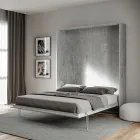 Vertical Foldaway Double Bed in Different Finishes - Magicompare Viadurini