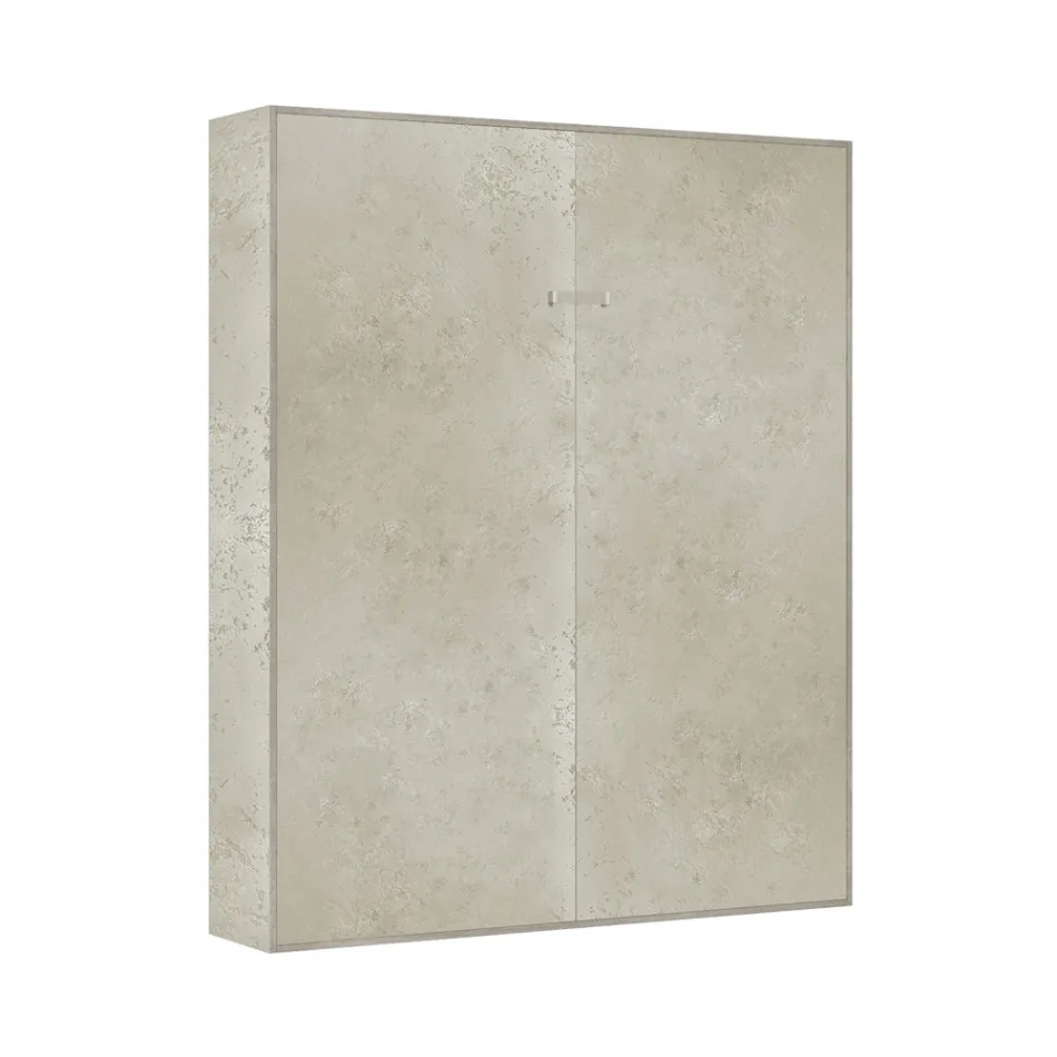 Vertical Foldaway Double Bed in Different Finishes - Magicompare Viadurini