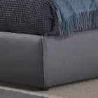 Double bed with upholstered box in Corolle fabric by Bolzan Viadurini