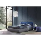 Double bed with upholstered box in Corolle fabric by Bolzan Viadurini