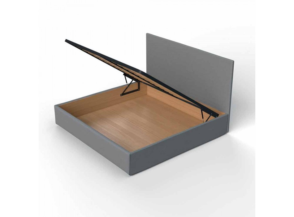 Double bed with storage unit, modern design, Kate by Bolzan Viadurini