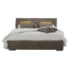 Double bed with container in fabric or eco-leather Made in Italy – Doremì Viadurini