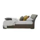 Double bed with container in fabric or eco-leather Made in Italy – Doremì Viadurini