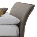 Double bed with container in fabric or eco-leather Made in Italy - Doremì Viadurini