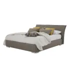 Double bed with container in fabric or eco-leather Made in Italy - Doremì Viadurini