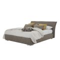 Double Bed with Container in Fabric or Ecoleather Made in Italy - Doremì