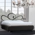 Double Bed with Padded Bed Frame Made in Italy - Shadow