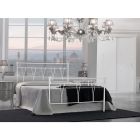 Double bed with footboard in different finishes Made in Italy - Finish Viadurini