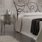 Double bed with footboard, mattress, pillows and 2 bedside tables - Lampo Viadurini