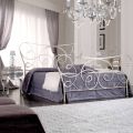 Double Bed with Footboard, Mattress, Pillows and 2 Bedside Tables - Lampo