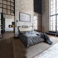 Double Bed with Headboard and Bed Frame in Iron Made in Italy - Finish