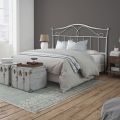 Double Bed with Tubular Iron Headboard Made in Italy - Copy