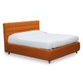 Double Bed with Headboard in Eco-Leather or Fabric Made in Italy - Buddy