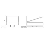 Double bed with eco-leather headboard Made in Italy - Fiuto Viadurini