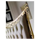 Classic Style Double Bed in Iron and Leather Made in Italy - King Viadurini