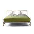 Design double bed 160x200cm with solid Alain walnut base Viadurini