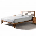 Modern design bed Alain, solid walnut bed structure, 160x200 cm