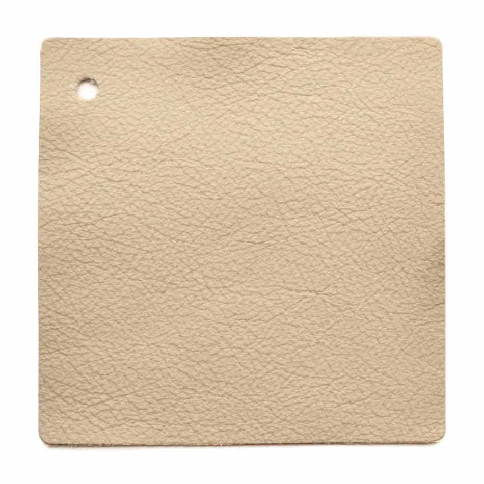 Design double bed with leather upholstered headboard Menardo Viadurini