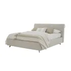 Upholstered Design Double Bed with Made in Italy Storage Unit - Scarpetta Viadurini