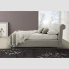 Upholstered Design Double Bed with Made in Italy Storage Unit - Scarpetta Viadurini