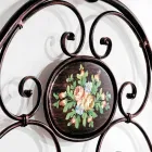 double bed with wrought iron design craft Alexa Viadurini