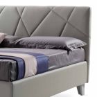 Modern Design Double Bed Upholstered with Box Made in Italy - Pebble Viadurini