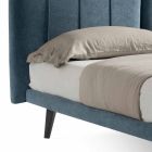 Modern Design Double Bed in Made in Italy Fabric - Nives Viadurini
