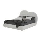 Luxury Double Bed with Box and Swarovski Made in Italy – Little Heart Viadurini