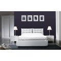 Upholstered Double Bed with 2 Bedside Tables and Mattress Made in Italy - Aaron