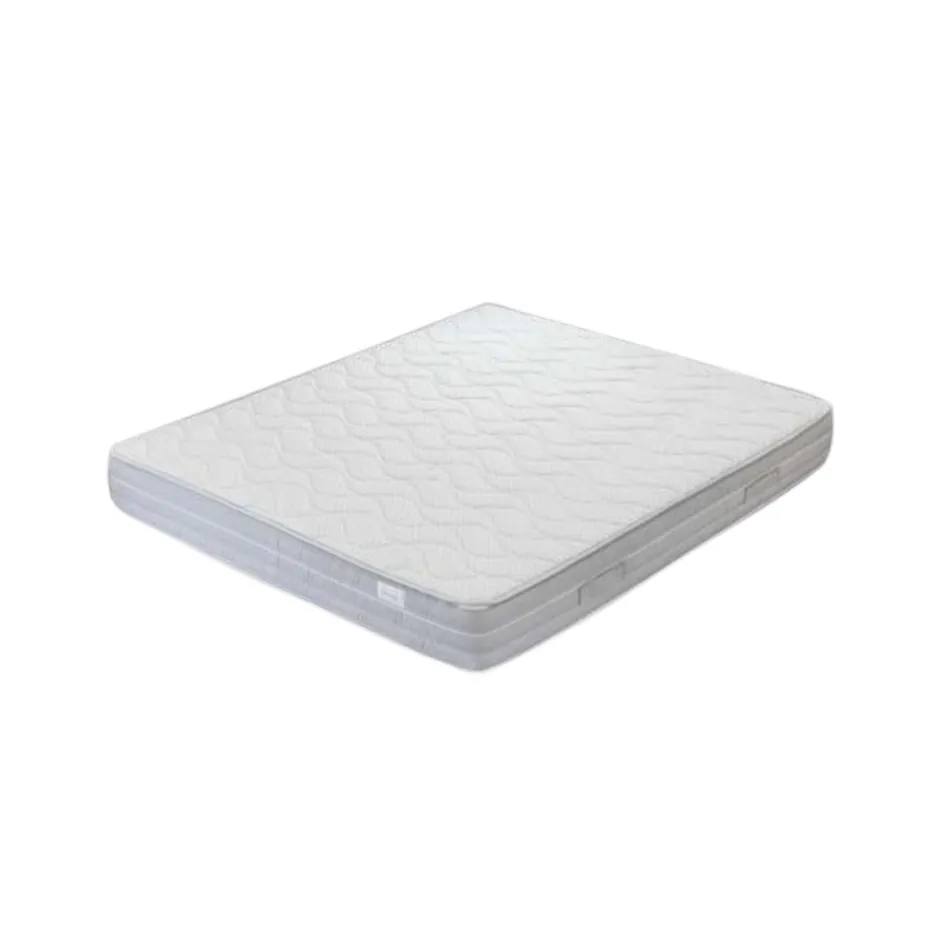 Upholstered double bed with 2 bedside tables and mattress Made in Italy - Aaron Viadurini