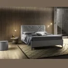 Upholstered Double Bed with Storage Box Made in Italy - Sunflower Viadurini