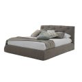 Upholstered Double Bed with Box in Ecoleather or Made Italy Fabric - Nose Pad