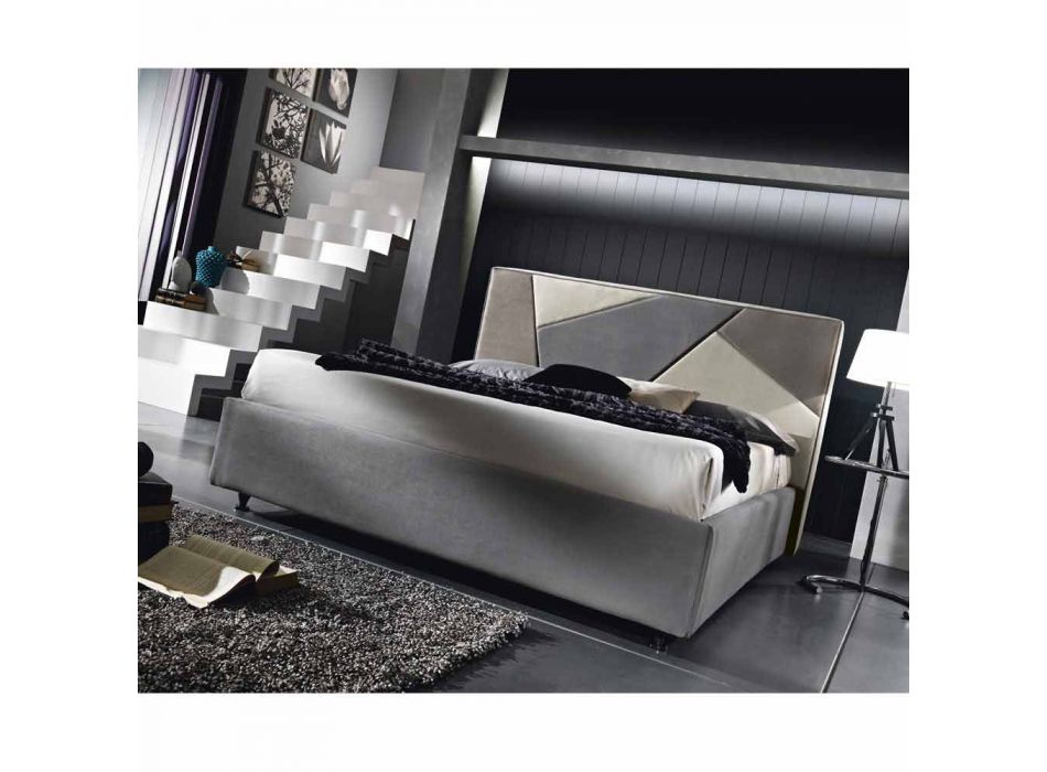 Upholstered double bed with lifting container 160x190 / 200cm Mia Viadurini