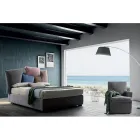Upholstered Double Bed with Fabric Storage Unit - Belle Viadurini