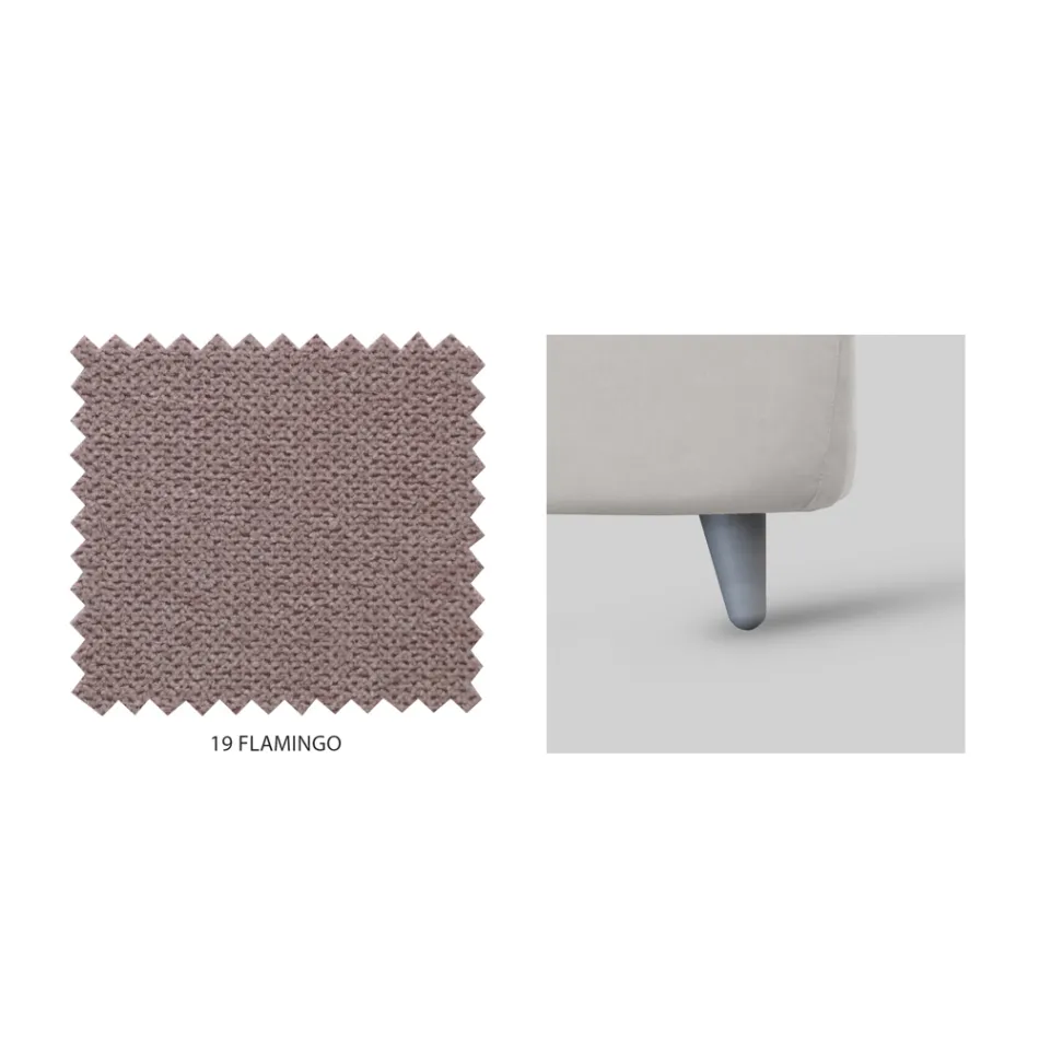 Upholstered Double Bed with Optional Storage Made in Italy - Akira Viadurini