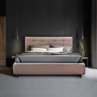 Upholstered Double Bed with Optional Storage Made in Italy - Akira Viadurini