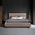 Upholstered Double Bed with Optional Container Box Made in Italy - Akira