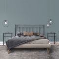 Upholstered Double Bed with Mattress and 2 Bedside Tables Made in Italy - Rolly