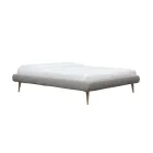 Upholstered Double Bed with Mattress and 2 Bedside Tables Made in Italy - Rolly Viadurini
