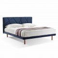 High Quality Upholstered Double Bed Fabric Made in Italy - Ciottolino
